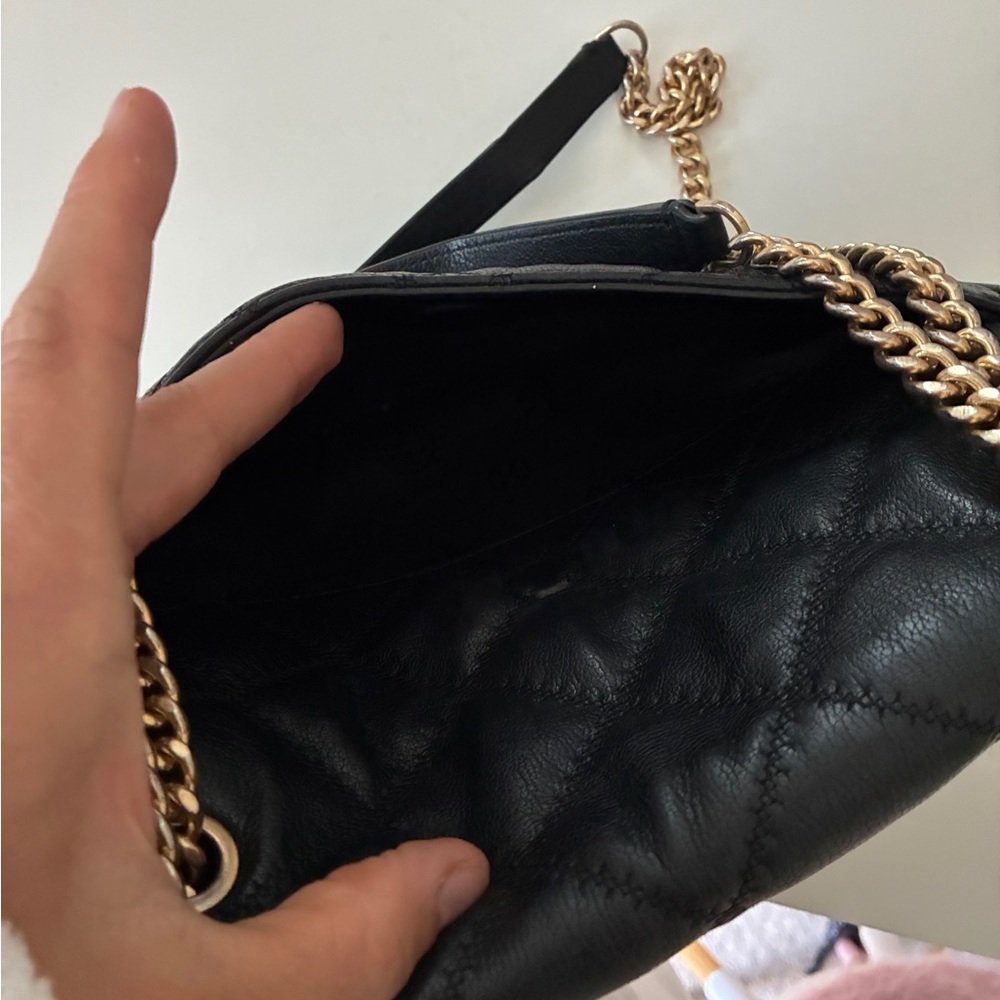 Tory Burch Large Black Quilted Chain Shoulder Bag - Picture 11 of 13